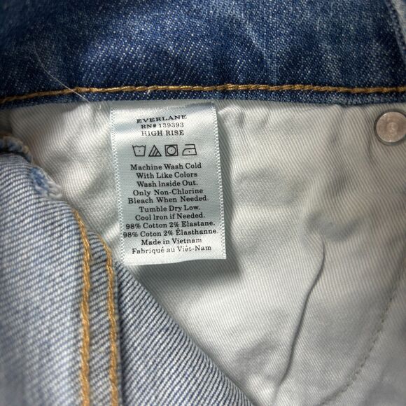Everlane High Rise Ankle Jeans Womens Size 24" Medium Wash Stretch Skinny Ladies - Picture 9 of 9